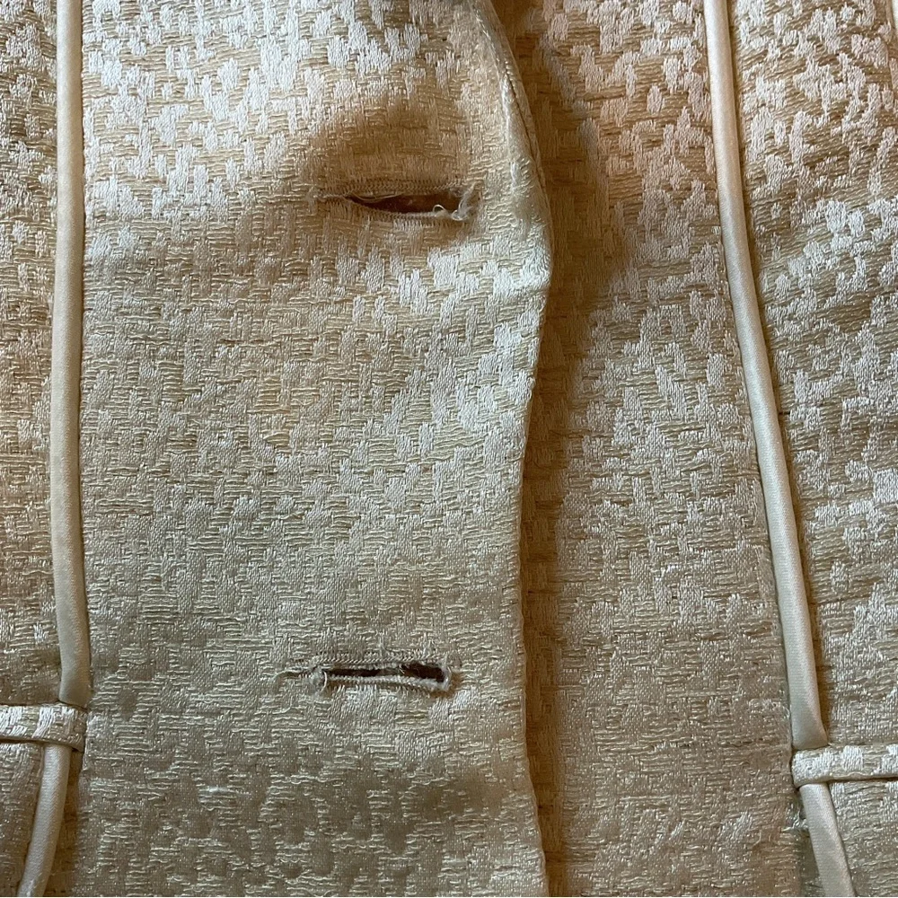 Max Nugus Haute Couture Cream Textured Blazer